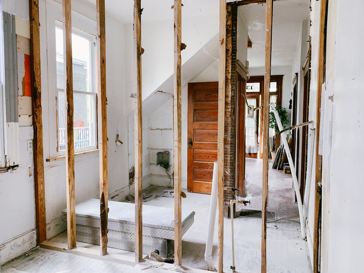 Interior mid-renovation
